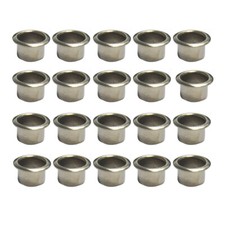 20Pcs Drum Air Vent Grommet Nickel Chrome 12x8mm