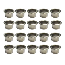 20Pcs Drum Air Vent Grommet Nickel Chrome 12x8mm