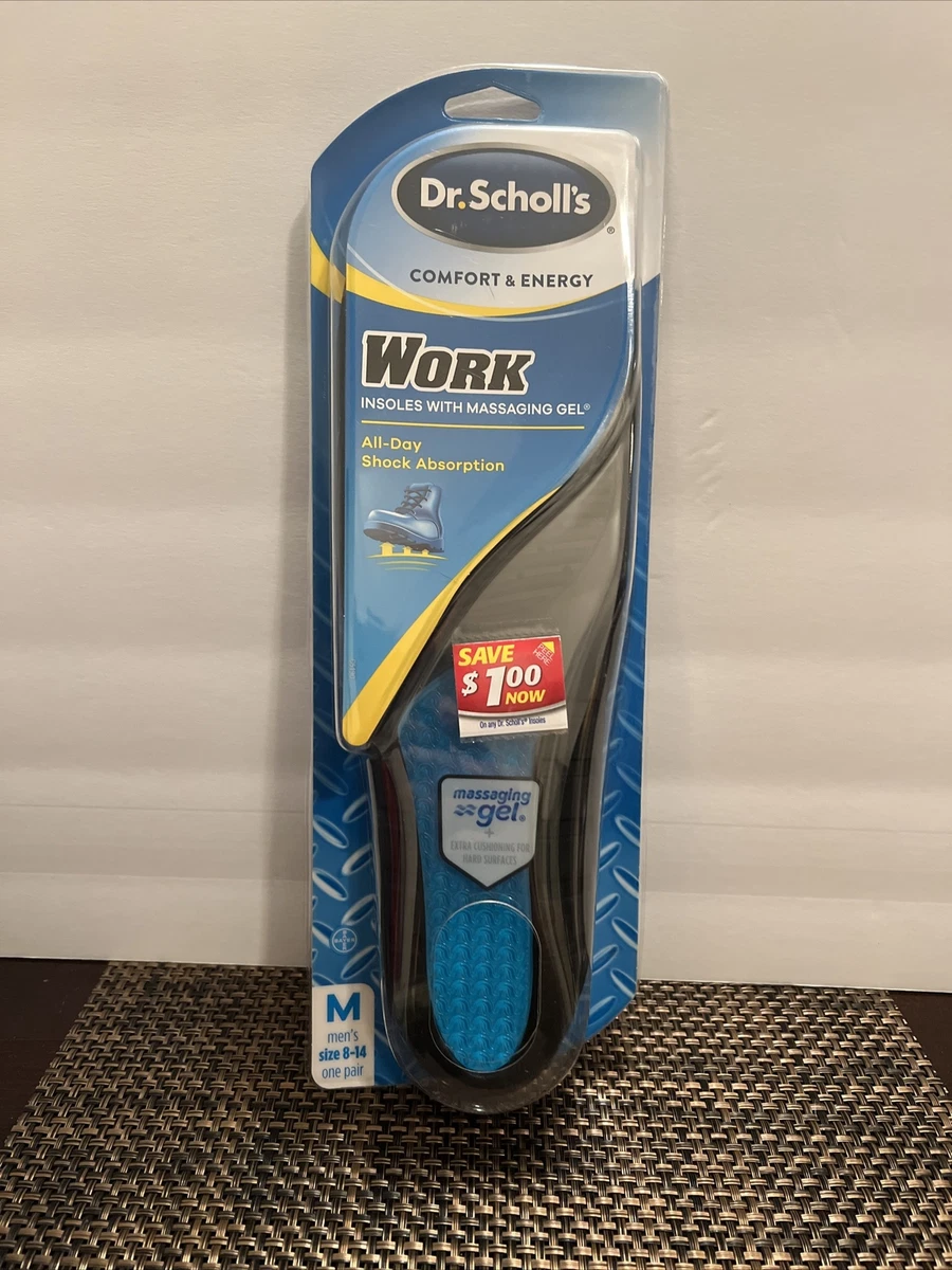 Dr Scholls Insoles Men WORK Massaging Gel Full Shoe Size 8 14 3 pair