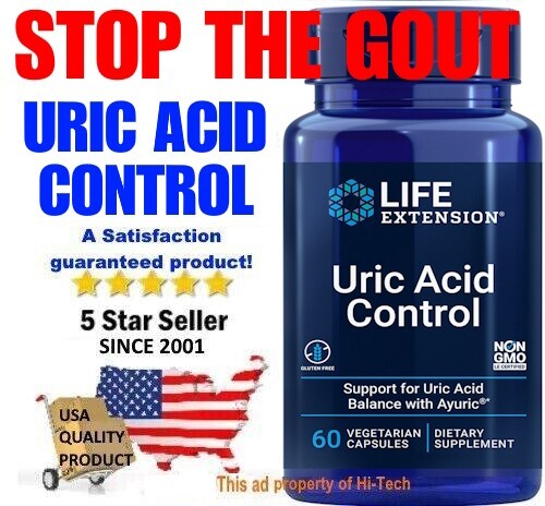 Helps with Gout and Uric Acid control ⭐ Life Extension ⭐USA Trusted ...