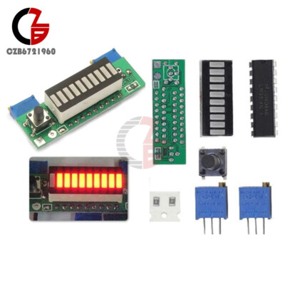 3.7V LM3914 Module Li-ion Battery Capacity Power Level Red LED Indicator Display