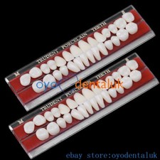 2 Set 24# Dental Teeth Denture Material Alloy-Pin Porcelain Color Shade Guide UK