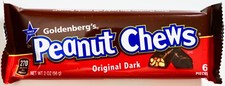 Goldenberg's Peanut Chew Original Dark Chocolate Gluten-Free, 2 Ounce Bars