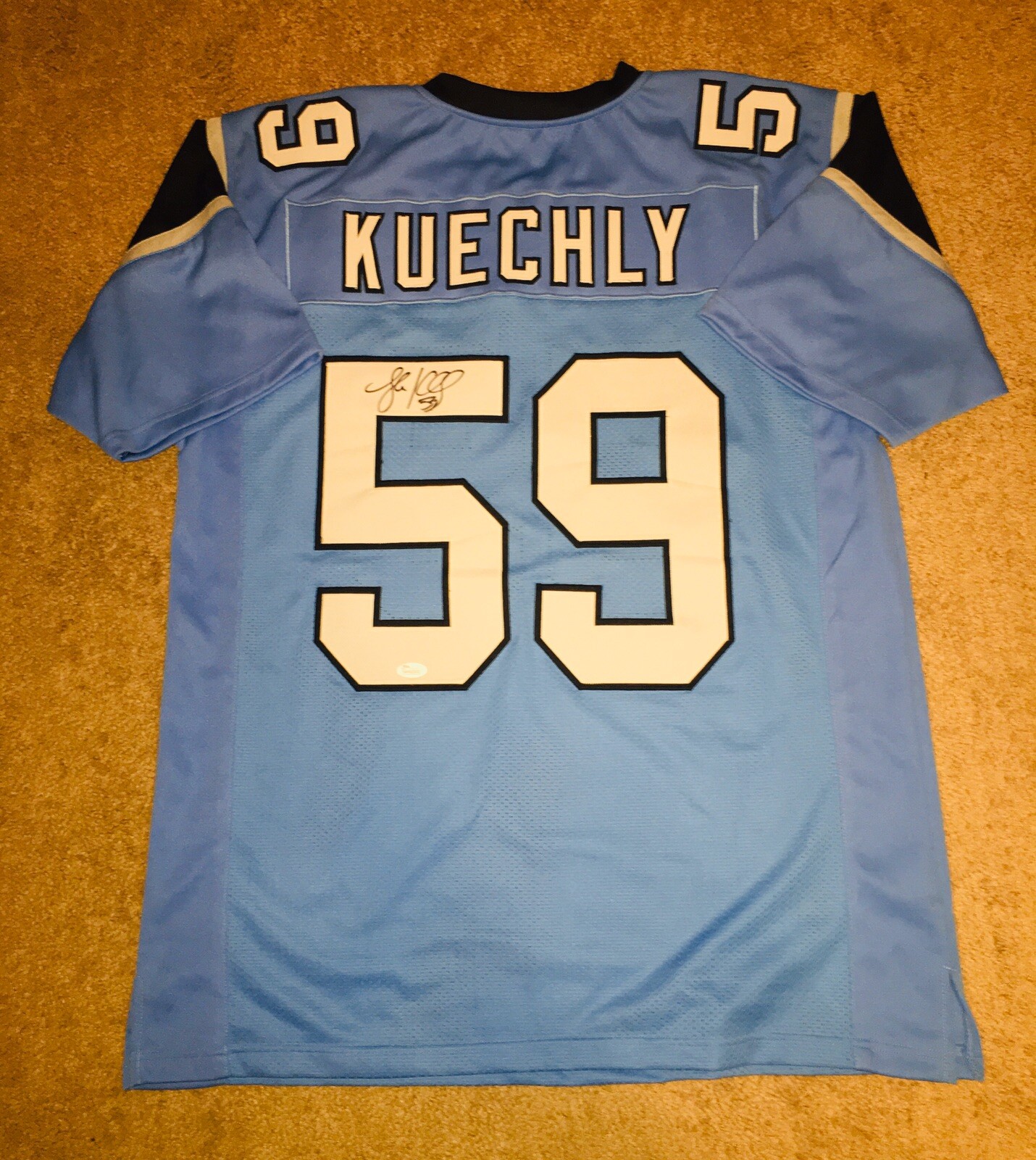Luke Kuechly Autographed Signed Carolina Panthers Jersey/ JSA 