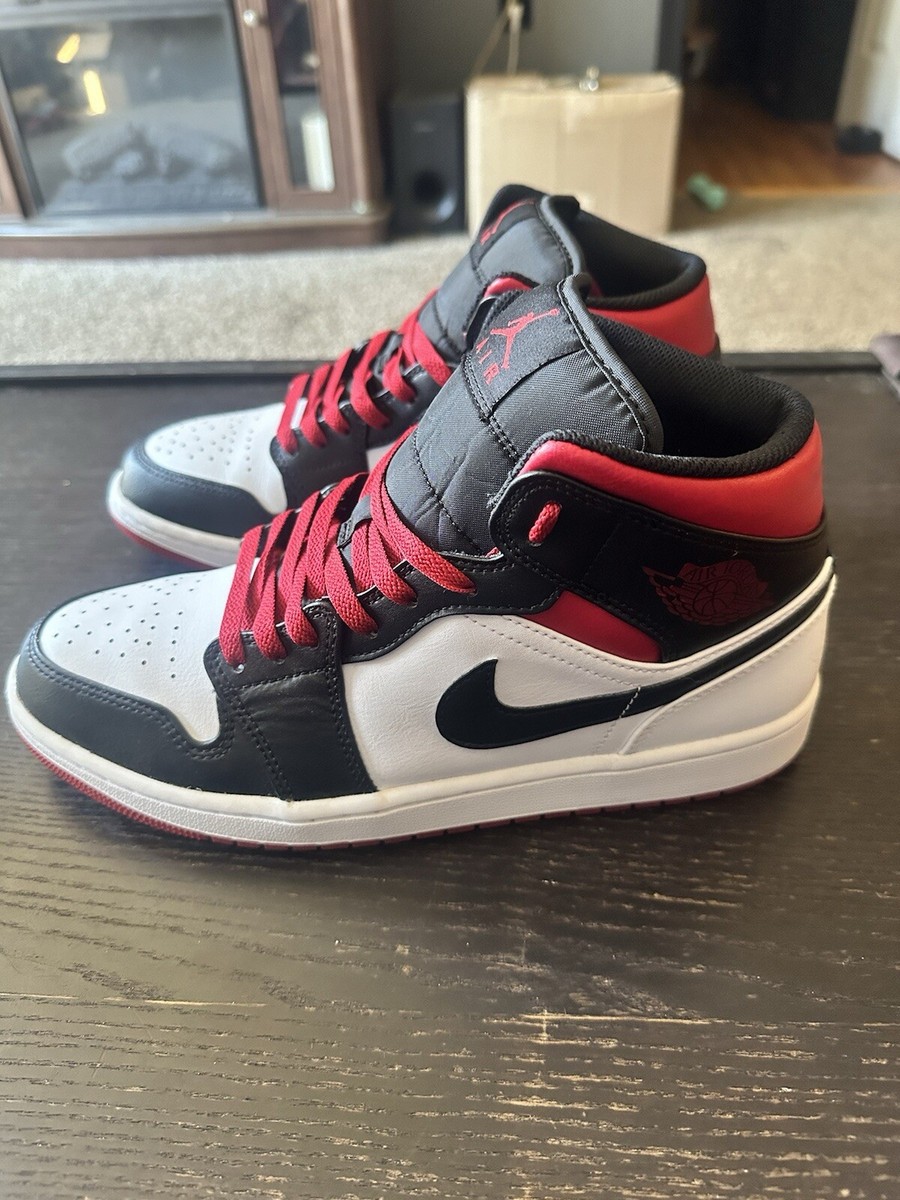 Size 10 Air Jordan Mid Gym Red Black Toe
