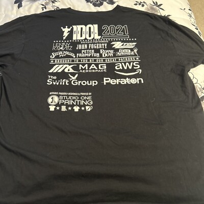 Billy Idol Lenny Kravitz ZZTop John Fogerty 2021 concert tour t- Shirt Size XXL