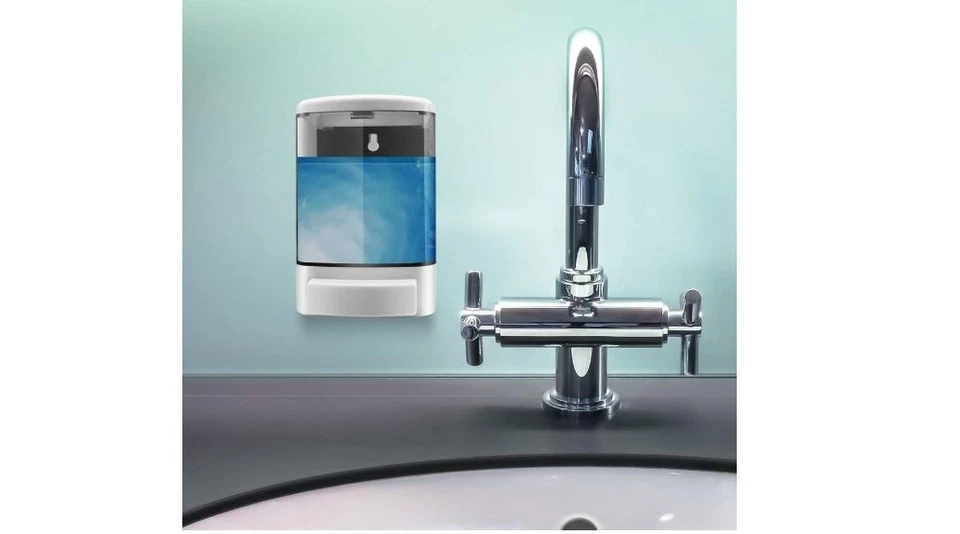 Диспенсер для мыла настенное крепление 1000 мл коммерческое ручное дезинфицирующее средство жидкие диспены - Изображение 2 из 4