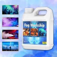 High-Density Fog Machine Liquid - 72oz Long Lasting Smoke Fluid Low Odor, Wate