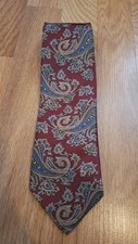 615 Collection Maroon Red Blue Paisley Gold Classic Tie Necktie Made in USA