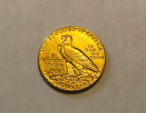 UNITED STATES 1914D GOLD $2.50 INDIAN HEAD QUARTER EAGLE COIN BEAUTIFUL EXAMPLE!