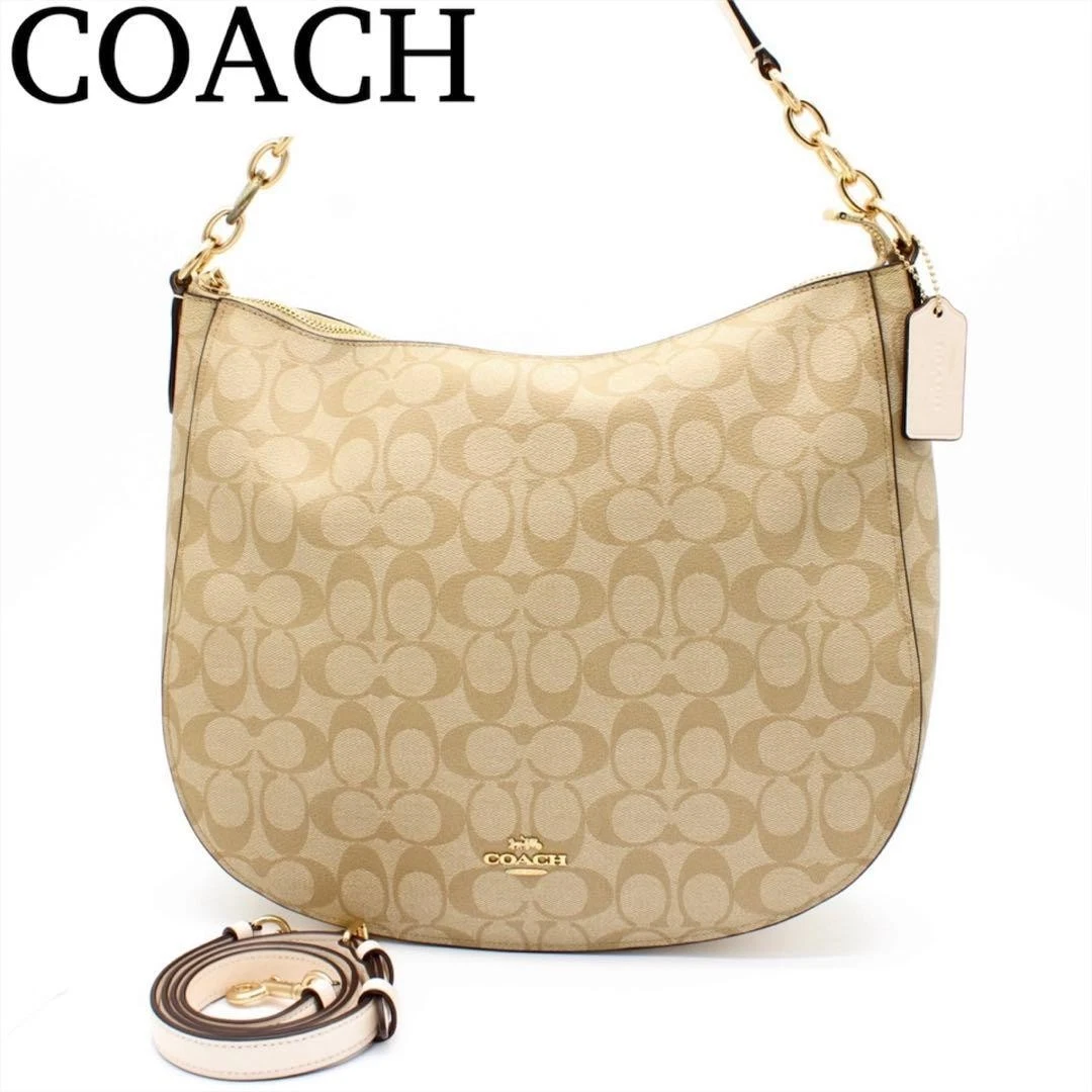 Coach Convertible Hobo Shoulder Bag Beige Bags & Handbags for