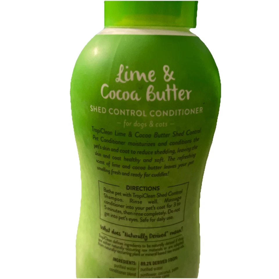  Lot of 2! TropiClean Shed Control Lime & Coconut Deshedding Pet Conditioner  - Image 4 of 4