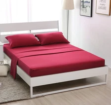 4-Piece Bed Sheet Set 1 Fitted Sheet 1 Flat Sheet 2 Pillowcases Full Size