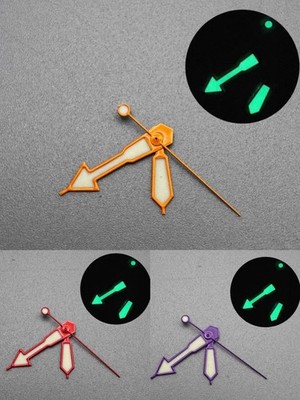 1 Set Green Luminous Watch Hands 8.5x12.5x12.5mm For NH35