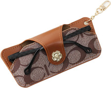 Soft Leather Sunglasses Bag,Travel Sunglass Holder Eyeglass Case Portable Slim S
