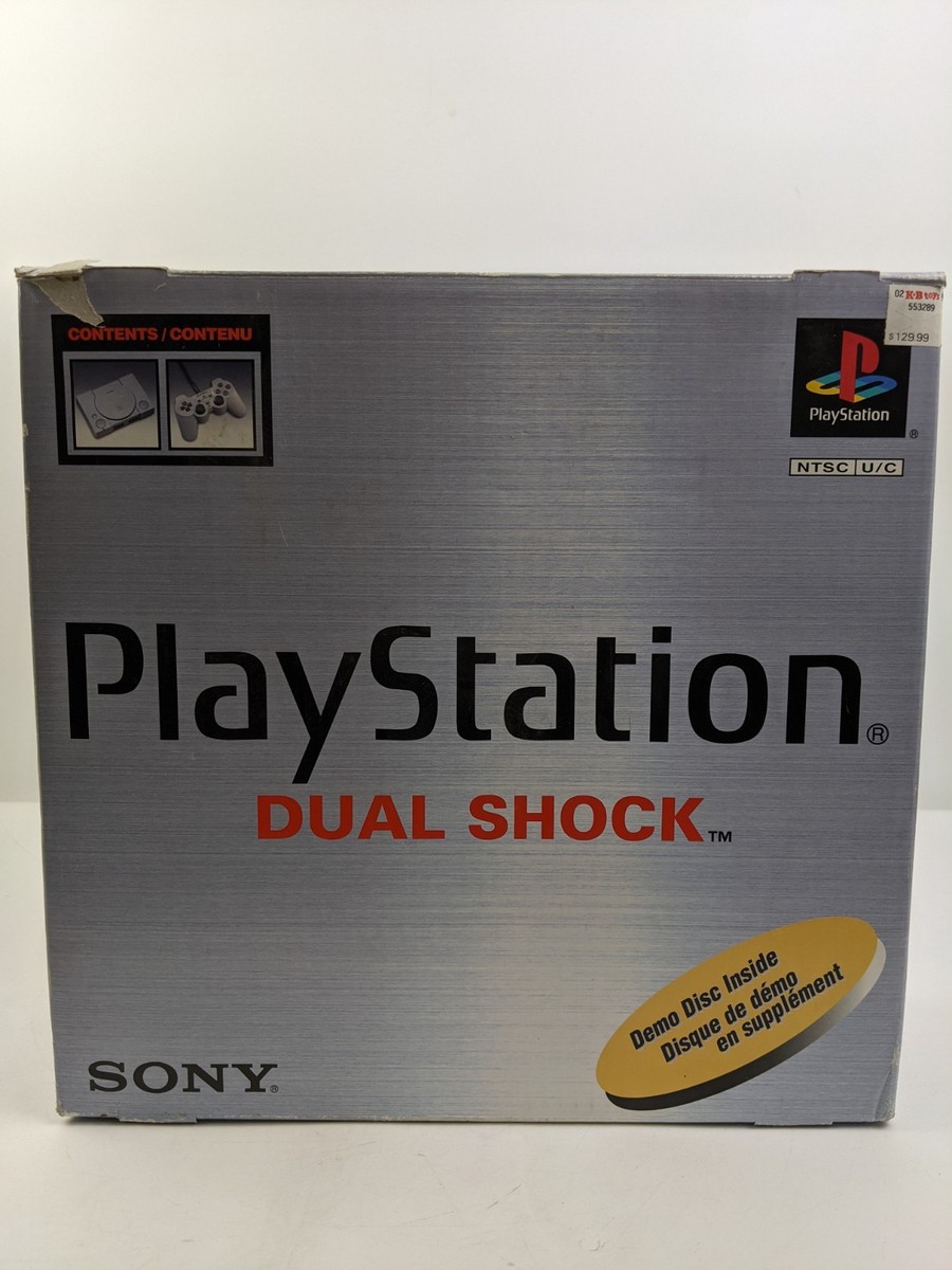 1997 SONY PLAYSTATION 1 DUAL SHOCK CONSOLE GREY SCPH-7501 COMPLETE