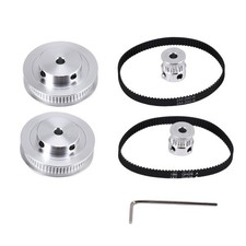 2X(2 Kit  Synchronous Wheel 20&60 Teeth 5mm Bore,Aluminum Timing Pulley7503