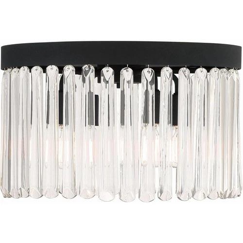 Crystorama EMO-5400-BF Emory 4 Light 15 inch Black Forged Flush Ceiling Light - Picture 2 of 8