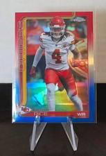 2025 Topps Chrome - Rashee Rice #147 - Red White & Blue Refractor