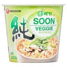Nongshim soon veggie Savory vegan ramyun ramen noodle Soup Cup, 2.64oz X 6 Count
