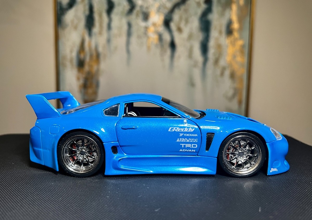 Muscle Machines 1998 TOYOTA SUPRA Tuner BLUE! Funline 1:24 No Box