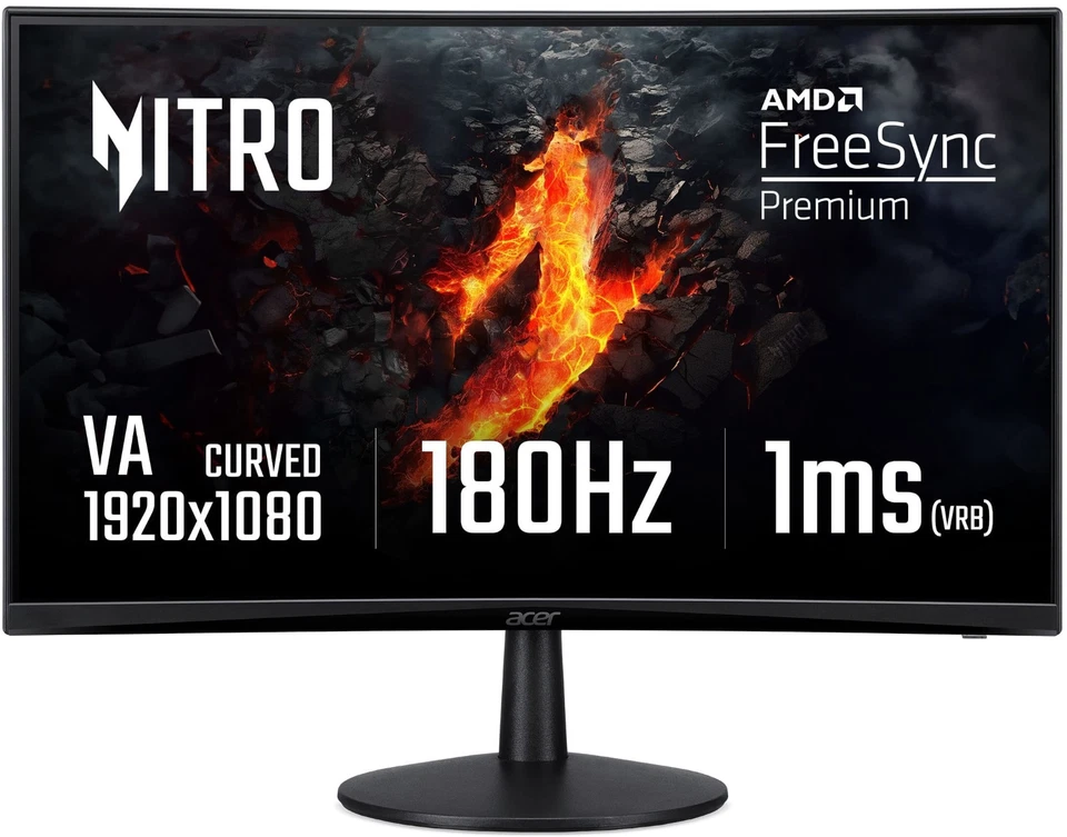 Acer Nitro 180Hz Curved Gaming ED240QS3bmiipx 24" FHD 1ms HDR10 FreeSync Premium - Bild 3 von 4