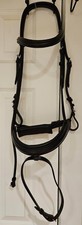 Dressage Briglia Cavallo, Pelle Imbottita con Flash, Taglia Completa, Nero Nuovo