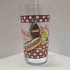 Vintage 1997 Coca-Cola Burger/Hot Dog Glass Set Of 3