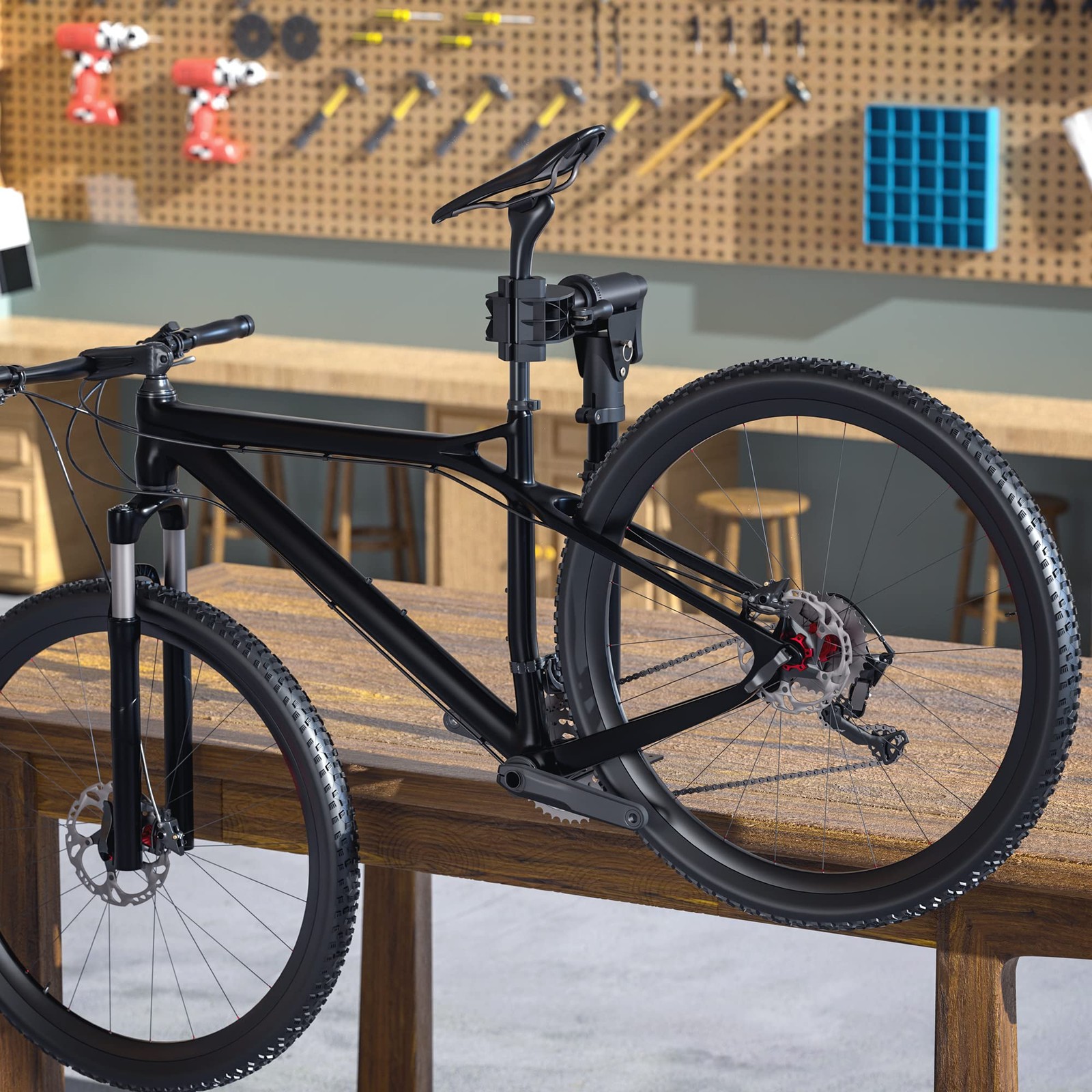 Bike Repair Stand - Max 88lbs Bench Mount Rack Workstand for Mountain & Road ...