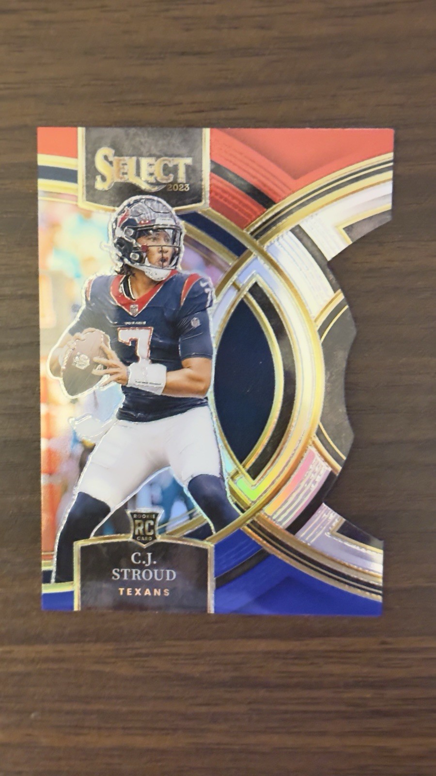 2023 Panini Select - Premier Level C.J. Stroud #183 Red & Blue Prizm Die-Cut...