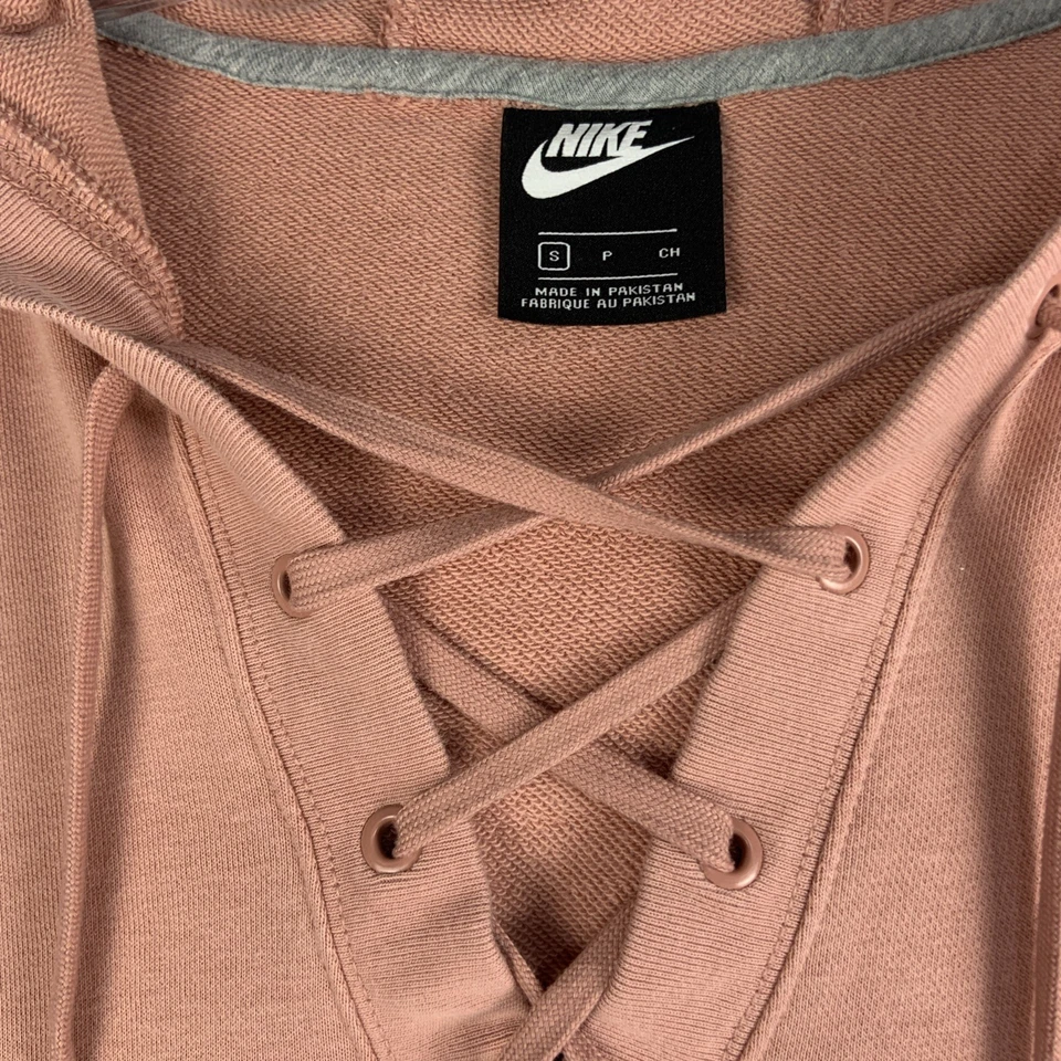 Sudadera con Capucha Nike French Terry Con Cordones Pequeña Salmón De Gran Tamaño*** Atletismo Foto 4 de 4