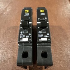 Lot of 2 Square D EDB14015 Single 1 Pole 15 Amp Circuit Breaker, 277V 50/60Hz 1P