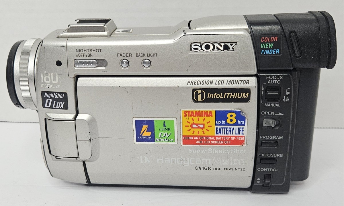 Sony DCR-TRV9 Mini DV Handycam Silver Handheld Digital