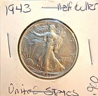 1943 U.S. Half Dollar - "Walking Liberty" - 90% Silver