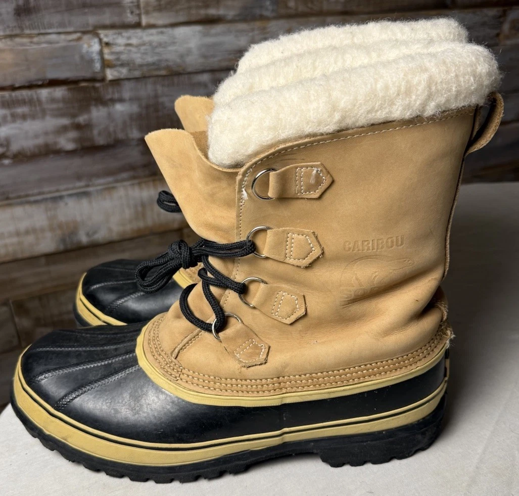SOREL Caribou Waterproof Mens Buff Ankle Winter Boots - 12 US