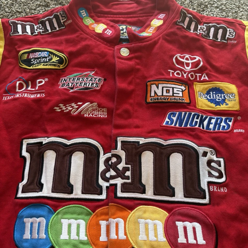 Chaqueta de carreras NASCAR Kyle Busch M&M Chase Authentics XL Foto 2 de 4