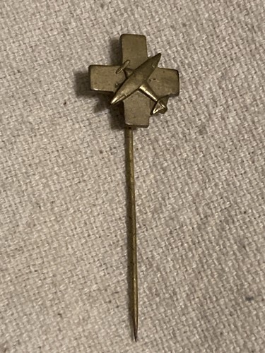 Vintage Swiss Air Airlines Stick Pin Wings Aviation Collectible Cross