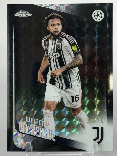 2025-26 Topps Chrome UEFA Club UCC- Weston McKennie /10 Black Geometric Juventus