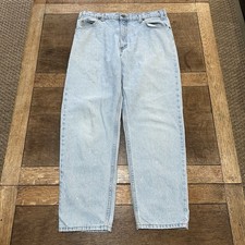 Vintage Levi s 550 Orange Tab Light Wash Denim Jeans Size 34x29 Grunge 90 s