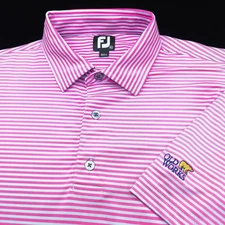 FootJoy FJ -GOLDEN BEAR Old Works JACK NICKLAUS -XL Golf Polo Shirt Pink Blue