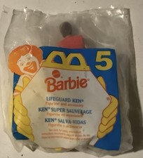 VINTAGE 1994 MCDONALD'S BARBIE KEN LIFEGUARD HAPPY MEAL TOYS NEW IN PACKAGE