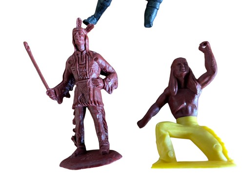 Vintage Figuren Mix 25x W. Germany / Cowboys Ritter Soldaten / 3–7 cm - Bild 7 von 8