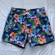 Abercrombie  Fitch Swimsuit Shorts Men's Floral Swim Trunks Size Medium, 846