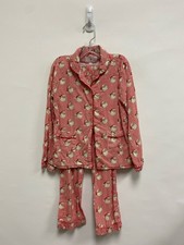 SIZE 7 Red/Crm Santa Girl's Pajamas