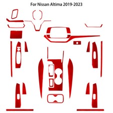 Red Carbon Fiber Car Full Interior Kit Cover Trim For Nissan Altima 2019-2023