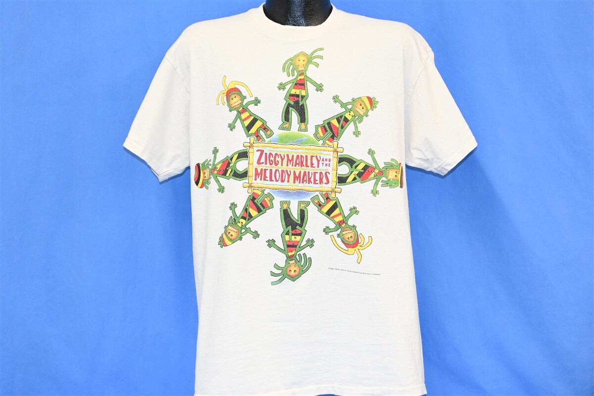 vtg 90s ZIGGY MARLEY AND THE MELODY MAKERS REGGAE FAMILY BAND t