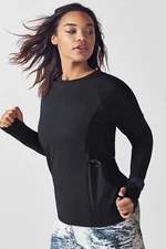 NEW FABLETICS Lana BLACK LONG SLEEVED TOP Mesh Athletic Shirt SIZE SMALL NWT!