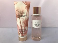 Victoria's Secret Coconut Milk & Rose Fragrance Mist & Body Lotion Set  Calm