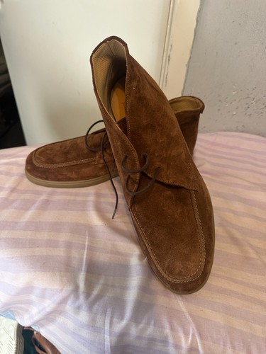 Loake Herren Amalfi Hellbraun Chukka Kastanie Wildleder F Passform Stiefel Authentisch - Bild 2 von 15