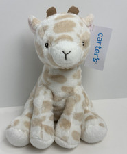 NWT Carters 2020 Tan Brown White Sitting Giraffe Plush Baby Toy Stuffed Animal